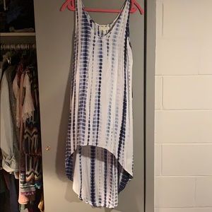 Blue and White Tie Dye Dress